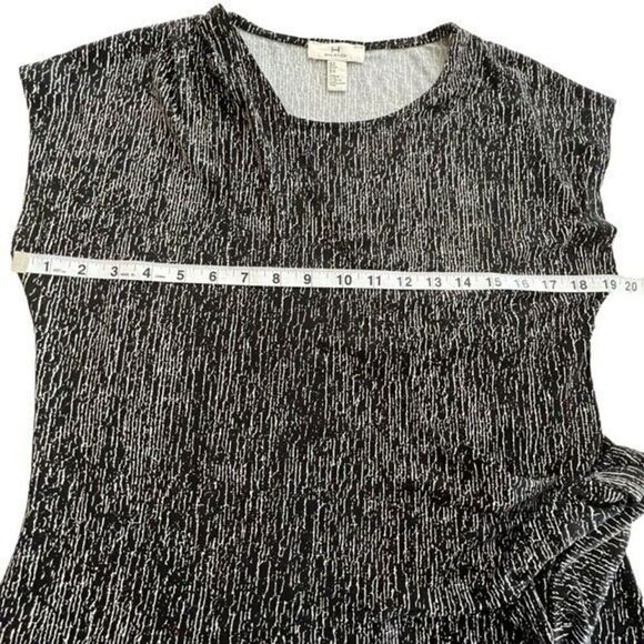 H by Halston Gray Casablanca Classic Short Sleeves Draped Dress size 6 - Picture 6 of 10